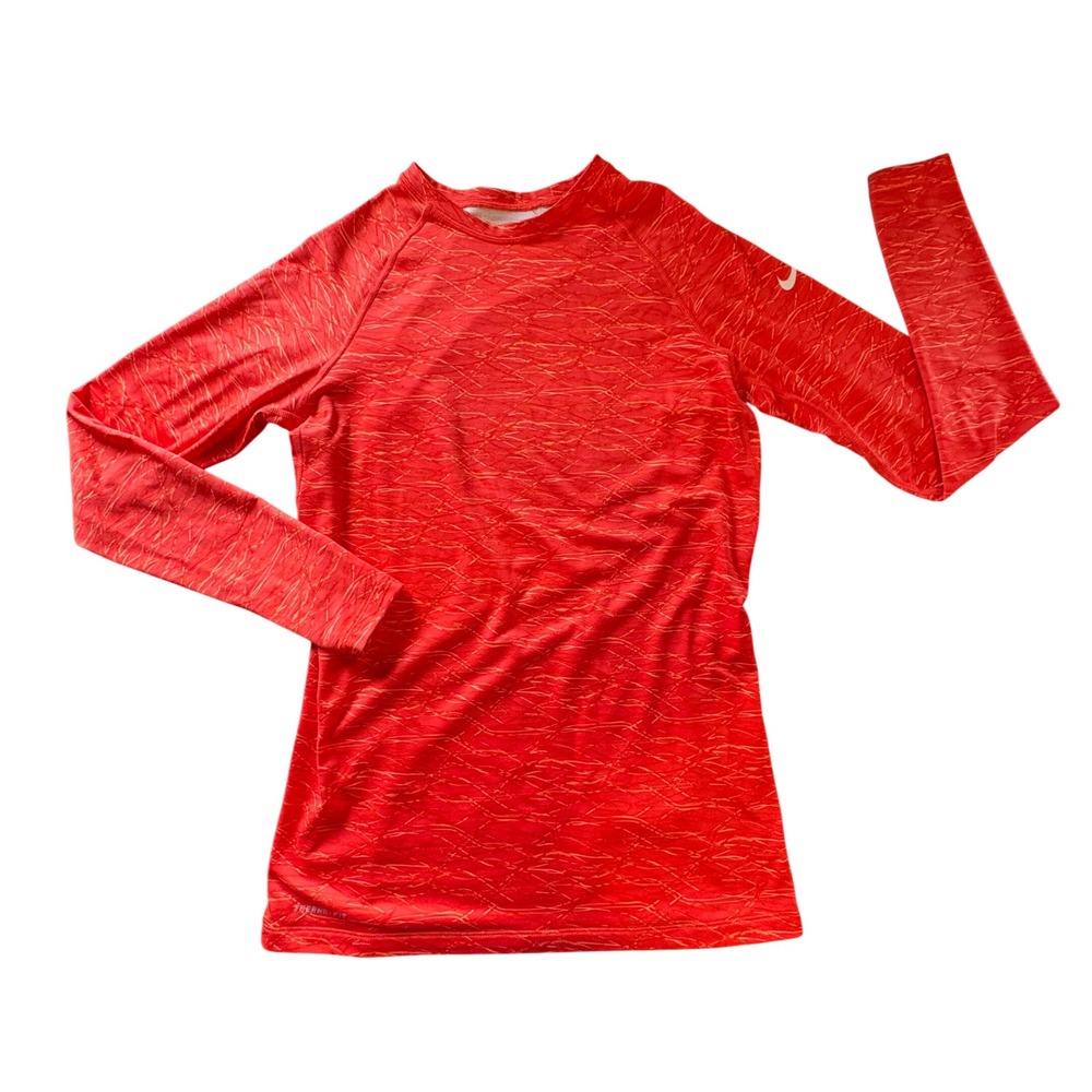 Nike Pro Combat Shirt Mens XL Orange Therma-FIT‎ Long Sleeve
